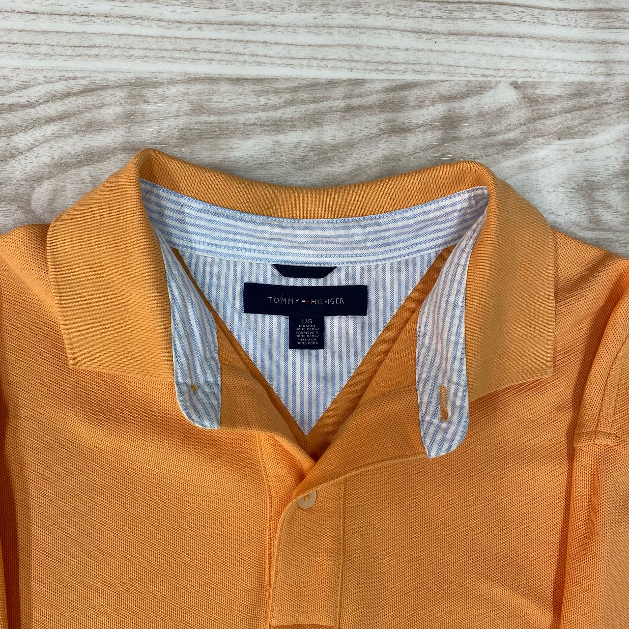 【 TOMMY HILFIGER 】 ポロシャツ オレンジ色 L - 画像 (3)