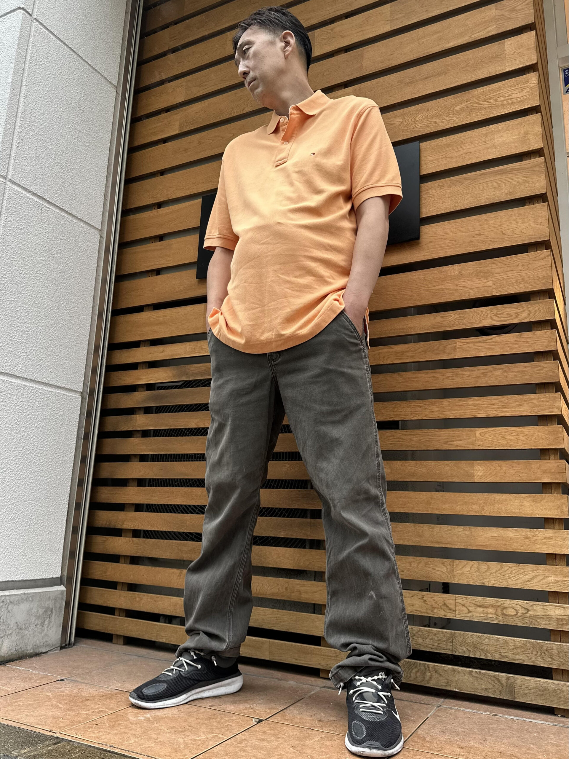 【 TOMMY HILFIGER 】 ポロシャツ オレンジ色 L - 画像 (6)